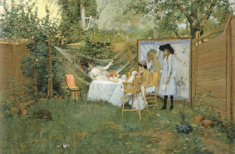 William Merritt Chase The Open-Air Breakfast Norge oil painting art